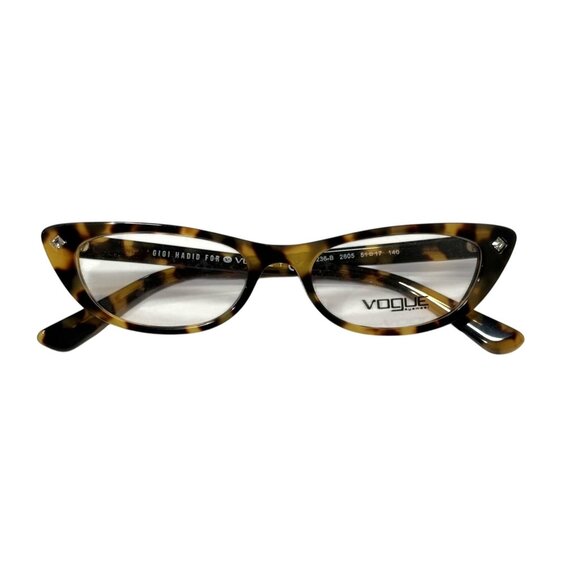Vogue x Gigi Hadid Eyeglasses in Brown Yellow Tortoise - Picture 2 of 6